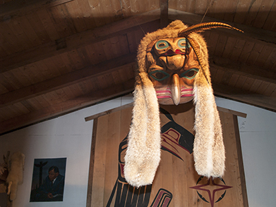 Totem with head dress