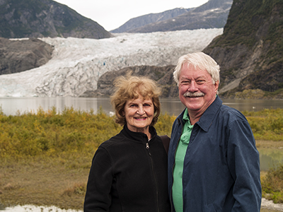Bev and Jim at Mendenhall Glacier