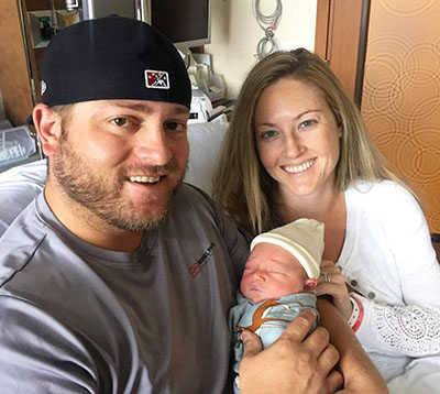 Jason Canaan and Robin in the hospital