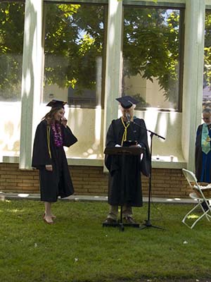 Jaimie being praised