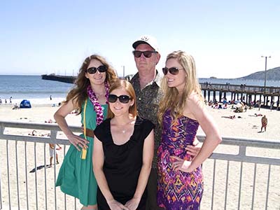 Garrison girls with Dad